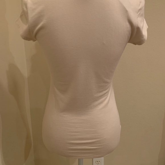 WHBM Cream with Metal Gold Embellishments Top NWT - Picture 5 of 6